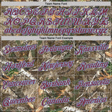Custom Camo Burgundy Light Blue-Olive Woodland Camouflage Salute To Service Performance T-Shirt