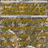 Custom Camo Black Yellow-Olive Woodland Camouflage Salute To Service Performance T-Shirt