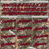 Custom Camo Red Navy-Olive Woodland Camouflage Salute To Service Performance T-Shirt