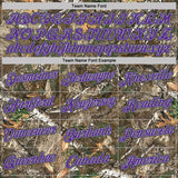 Custom Camo Purple Gray Black-Olive Woodland Camouflage Salute To Service Performance T-Shirt