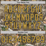 Custom Camo Old Gold Black-Olive Woodland Camouflage Salute To Service Performance T-Shirt