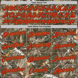 Custom Camo Red Old Gold Black-Olive Woodland Camouflage Salute To Service Performance T-Shirt