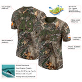 Custom Camo Olive-Black Woodland Camouflage Salute To Service Performance T-Shirt