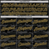 Custom Camo Black-Old Gold Salute To Service Performance T-Shirt