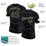 Custom Camo Black-Cream Salute To Service Performance T-Shirt