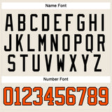 Custom Cream Orange-Black Hockey Jersey
