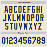 Custom Cream Royal-Gold Authentic Baseball Jersey