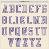 Custom Cream Gray-Purple Authentic Baseball Jersey