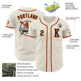Custom Cream Black-Orange Authentic Baseball Jersey