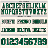 Custom Cream Kelly Green-Black Authentic Football Jersey