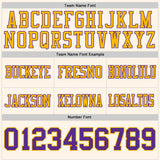 Custom Cream Purple-Gold Authentic Football Jersey