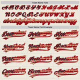 Custom Cream Vintage USA Flag-Red Authentic Baseball Jersey