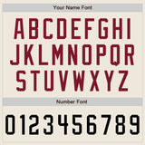 Custom Stitched Cream Black-Crimson Baseball Pullover Sweatshirt Hoodie