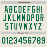 Custom Stitched Cream Kelly Green-Cream Baseball Pullover Sweatshirt Hoodie