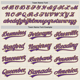 Custom Cream Purple-Old Gold Authentic Baseball Jersey