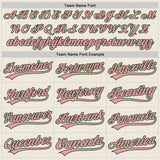 Custom Cream Medium Pink-Green Authentic Baseball Jersey
