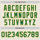 Custom Cream Kelly Green-Gold Authentic Baseball Jersey