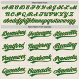 Custom Cream Kelly Green-Old Gold Authentic Baseball Jersey
