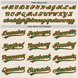Custom Cream Kelly Green-Orange Authentic Baseball Jersey