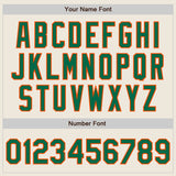 Custom Cream Kelly Green-Orange Authentic Baseball Jersey