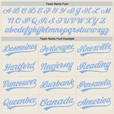 Custom Cream-Light Blue Authentic Baseball Jersey