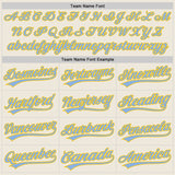 Custom Cream Light Blue-Yellow Authentic Baseball Jersey