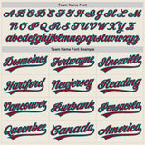 Custom Cream Crimson-Teal Authentic Baseball Jersey