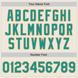 Custom Cream Teal-Old Gold Authentic Baseball Jersey