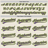 Custom Cream Purple-Neon Green Authentic Baseball Jersey