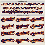 Custom Cream Navy Red-Old Gold Authentic Baseball Jersey