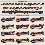 Custom Cream Black Powder Blue-Orange Authentic Baseball Jersey