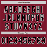 Custom Crimson Black-White Authentic Baseball Jersey