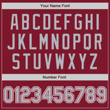 Custom Crimson Gray-White Authentic Baseball Jersey