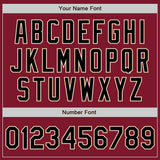 Custom Crimson Black-Cream Authentic Baseball Jersey