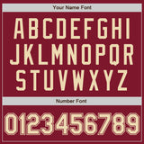 Custom Crimson Cream Authentic Baseball Jersey