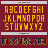 Custom Crimson Navy-Gold Authentic Baseball Jersey