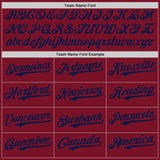Custom Crimson Navy Authentic Baseball Jersey