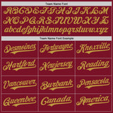 Custom Crimson Old Gold Authentic Baseball Jersey