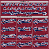 Custom Stitched Crimson Navy-White Baseball Pullover Sweatshirt Hoodie