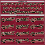 Custom Stitched Crimson Black-Cream Baseball Pullover Sweatshirt Hoodie