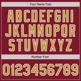 Custom Stitched Crimson Old Gold-White Baseball Pullover Sweatshirt Hoodie