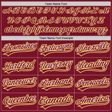 Custom Crimson White-Yellow Authentic Baseball Jersey