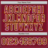 Custom Crimson White-Yellow Authentic Baseball Jersey