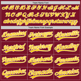 Custom Crimson Yellow-White Authentic Baseball Jersey