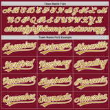 Custom Crimson Old Gold-White Authentic Baseball Jersey