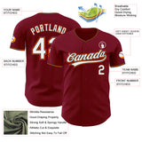 Custom Crimson White Black-Orange Authentic Baseball Jersey