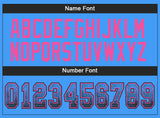 Custom Powder Blue Black-Pink Drift Fashion Football Jersey