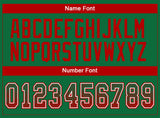 Custom Kelly Green Red-White Drift Fashion Football Jersey