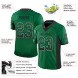 Custom Kelly Green Black-Gray Drift Fashion Football Jersey