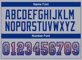 Custom Gray Royal-Red Drift Fashion Football Jersey